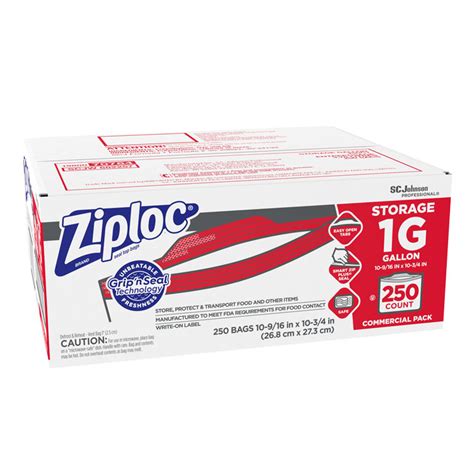 Bulk Ziploc Storage Bags - Gallon (250/Box)