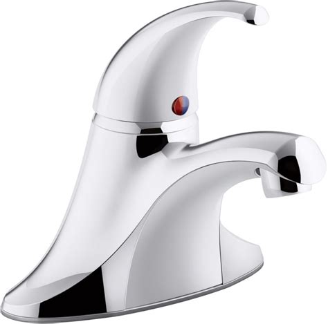 Kohler K-15182-4RA-CP Polished Chrome Coralais 1.2 GPM Single Handle Centerset Faucet with Metal ...