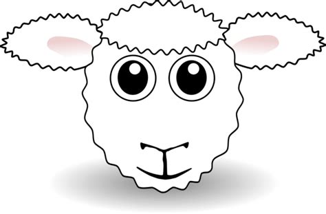 Funny Sheep Face White Cartoon Vector for Free Download | FreeImages