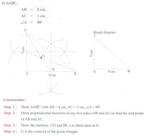 Exercise 4.5: Construction of the Centroid and Orthocentre of Triangle - Numerical Problems with ...