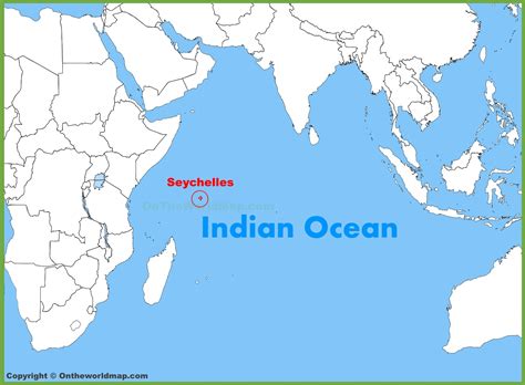 Seychelles location on the Indian Ocean map - Ontheworldmap.com