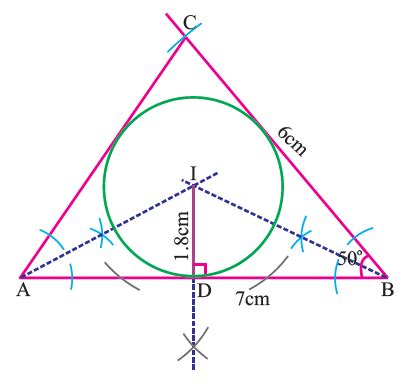 Construction of Incircle of a Triangle