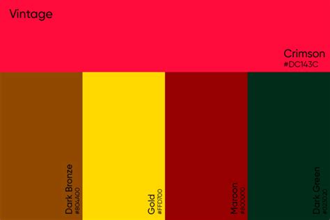 Crimson Color Chart