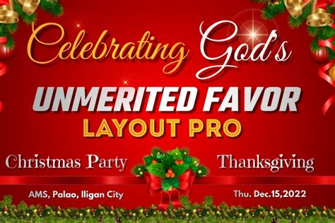 Christmas Party Tarpaulin Layout Template | PosterMyWall