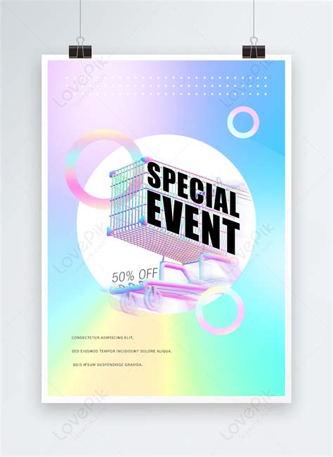 Fresh gradient shopping cart discount poster template image_picture free download 464369660 ...