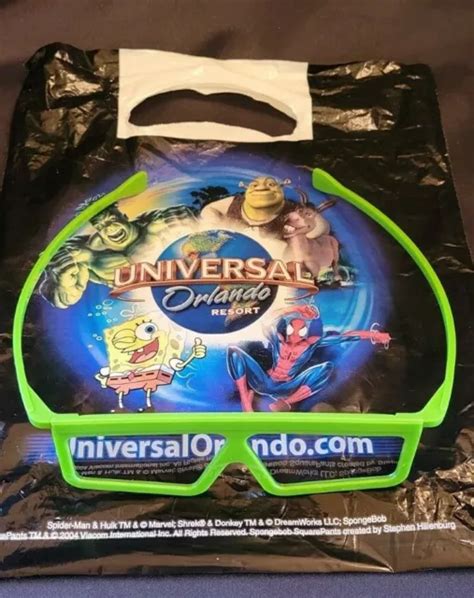 UNIVERSAL STUDIOS FLORIDA Shrek 4-D 3D Green Glasses Prop From Universal Orlando $17.99 - PicClick