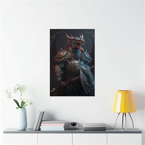 Dragonkin Warrior Premium Fantasy Poster Variant 1 - Etsy