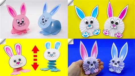 4 DIY paper RABBIT - Easter Craft Ideas | Paper Crafts - YouTube