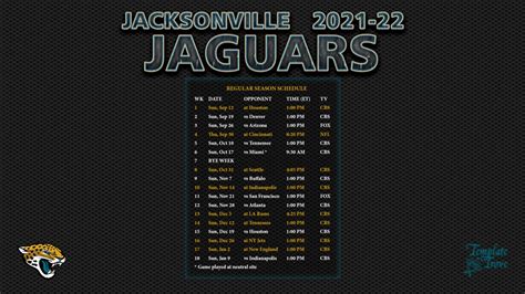 Jacksonville Jaguars 2022 Schedule