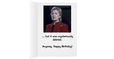 Hillary Clinton Birthday Card | Zazzle