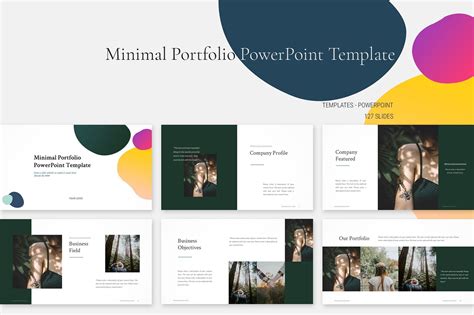 Minimal Portfolio PowerPointTemplate | Presentation design template ...