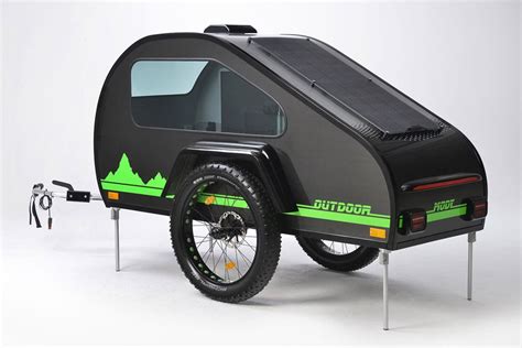 This bicycle towable teardrop trailer is made for solo camping adventures! - Yanko Design