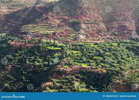 A Small Berber Village in the Atlas Mountains, Morocco. Stock Image ...