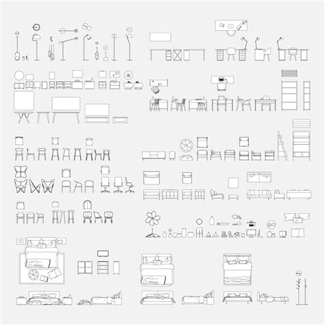 Revit 2D Modern Furniture Mega Pack (67 Items) | Download RVT | Revit Dynamo