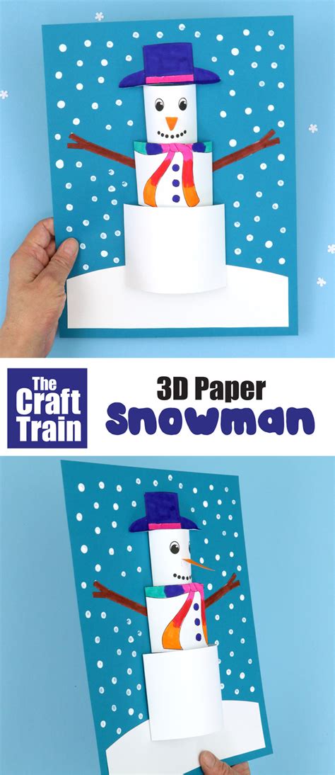 3D paper snowman - The Craft Train