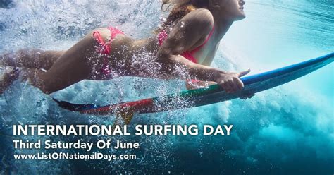 INTERNATIONAL SURFING DAY - List Of National Days