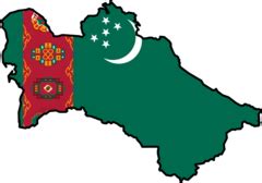 Turkmenistan Flag Map - MapSof.net