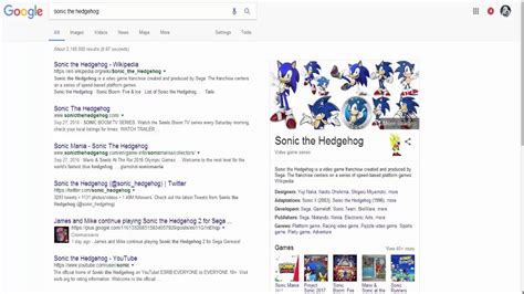 Sonic the Hedgehog Easter Egg on Google Search - YouTube