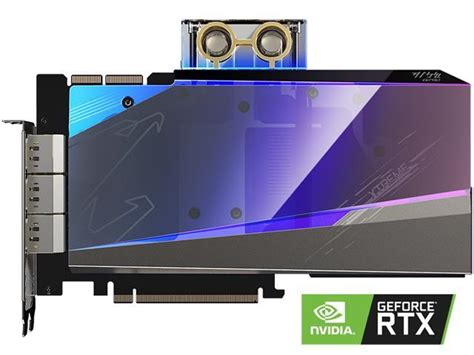 GIGABYTE AORUS GeForce RTX 3090 XTREME WATERFORCE WB 24G Graphics Card, WATERFORCE Water Block ...