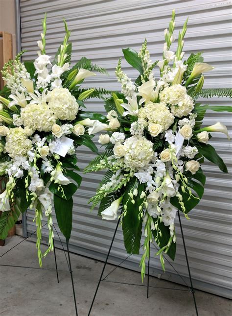 White family package(Two standing and One casket spray) | Flora Funeral (Flowers Are Happy)