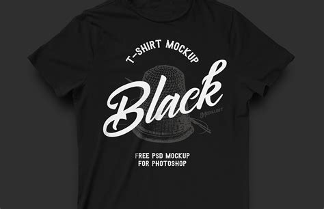 Free Black T-Shirt Mockup — Medialoot