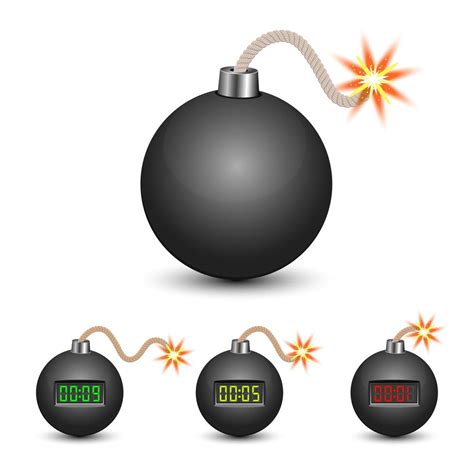 Timer bomb isolated on white background 1177084 Vector Art at Vecteezy