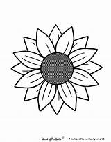 Printable Sunflower Outline sketch template