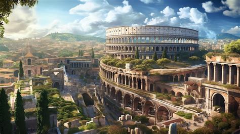 The visualization of a grand Roman city background wallpaper | Premium ...