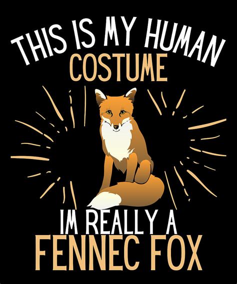 Human Costume Im Really A Fennec Fox Party Costume Drawing by Faiz Nawaz