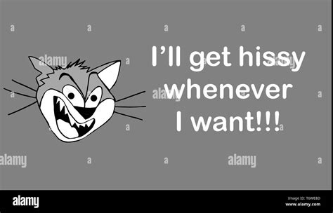 Cat reacts to idea of hissy fit Stock Photo - Alamy