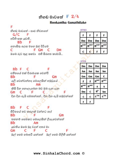 Sinhala Guitar Chords