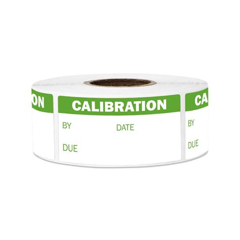 2" x 1" Write-In Calibration Stickers Labels for Inventory & Quality Control (10 Rolls / Green ...