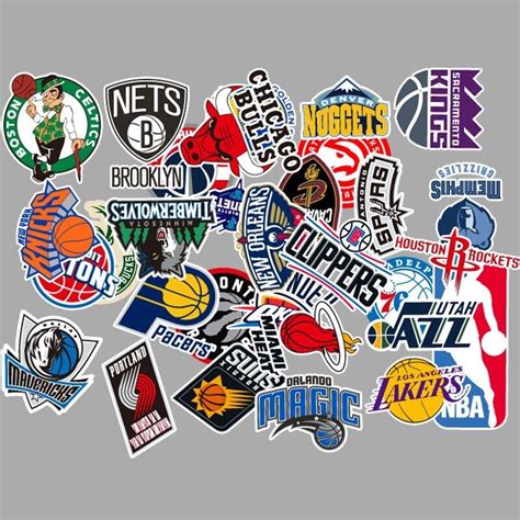 31 NBA Basketball Teams Logo Decals Vinyl Stickers for Skateboard ...