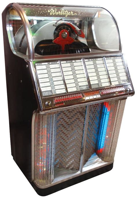 Jukebox, Wurlitzer 1700 F, plays 45 RPM records, a beautiful machine in VG working cond, 56"H x 32"W