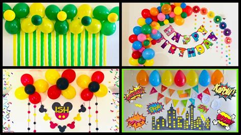 Very Easy Balloon Decoration Ideas | Balloon Decoration Ideas at home | kids birthday decoration ...