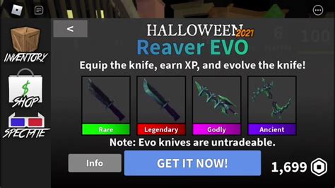 Buying EVO: Reaver || Mm2 Halloween update 2021|| rare to ancient - YouTube