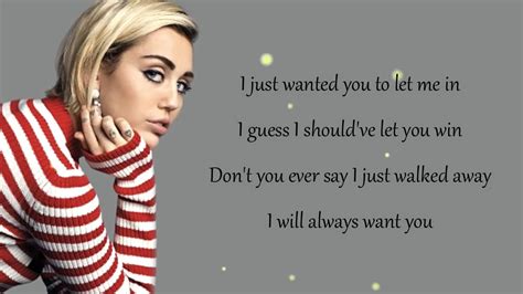 Miley Cyrus | WRECKING BALL - Lyrics - YouTube