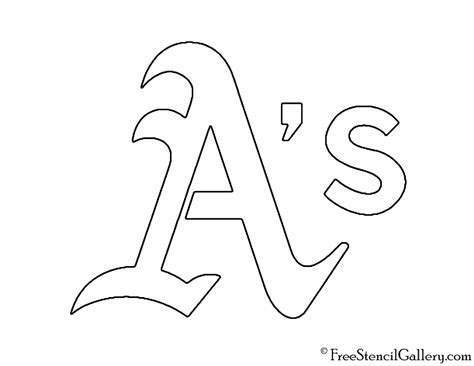 MLB – Oakland Athletics Logo Stencil | Free Stencil Gallery