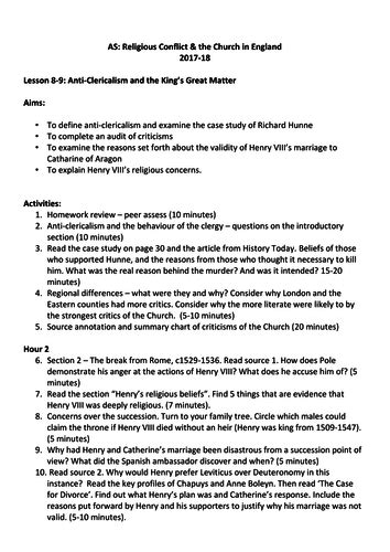 AQA A Level History Religious Conflict - Anti Clericalism | Teaching Resources