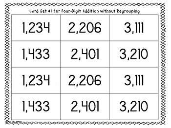 Four-Digit Addition Game This game is a fun, hands-on activity that engages students as they ...