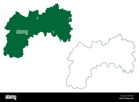 Latehar district (Jharkhand State, Republic of India, Palamu division) map vector illustration ...