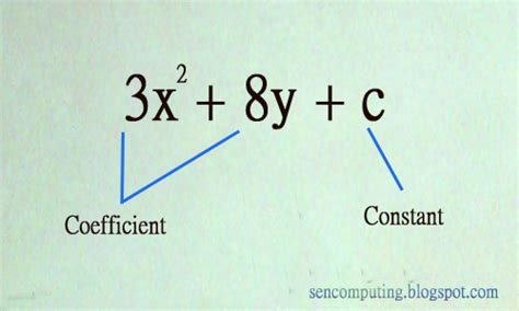 Sen Computing: What is Coefficient in mathematics?