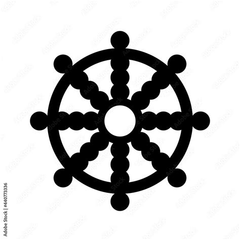 Dharma Wheel Buddhist Symbol Silhouette Clipart Image, 53% OFF