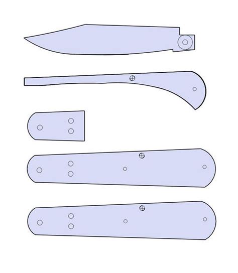 Printable Folding Knife Templates