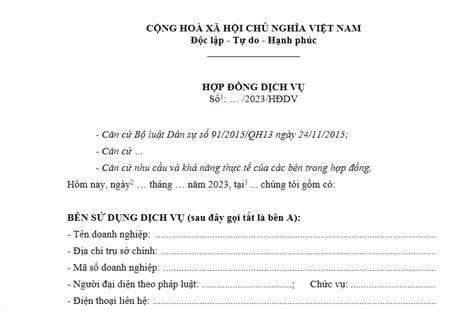 Mẫu Hợp đồng cung ứng dịch vụ mới nhất hiện nay? Được quyền đơn phương ...