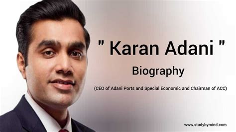 Karan Adani Biography in english (CEO of Adani Ports and Special Economic Zone & Chairman of ACC ...