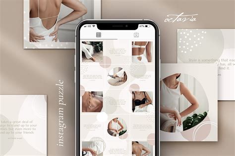 Octavia Instagram puzzle | CANVA | Social Media Templates ~ Creative Market