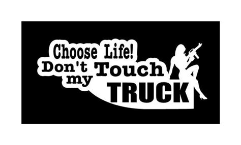 Items similar to 2x Don't Touch my Truck vinyl Decal sticker car window bumper funny graphics ...