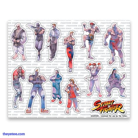 Street Fighter Character Sticker Sheet | The Yetee