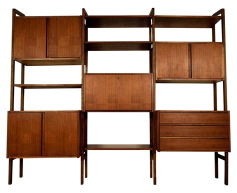 1960s Mid-Century Danish Wall Unit | Chairish Modern Cabinets, Wall Mounted Shelves, Wall Unit ...